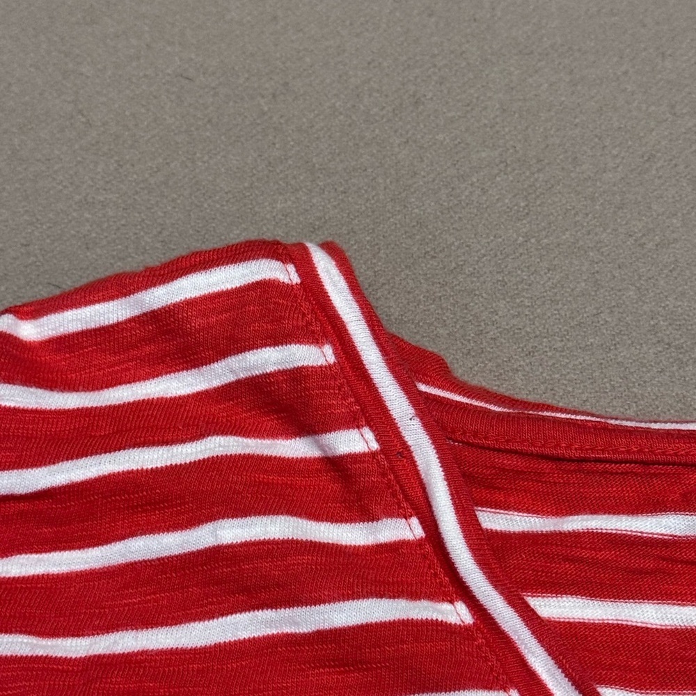 Talbots set of 2 Red and Pink Striped Tops - Picture 5 of 10